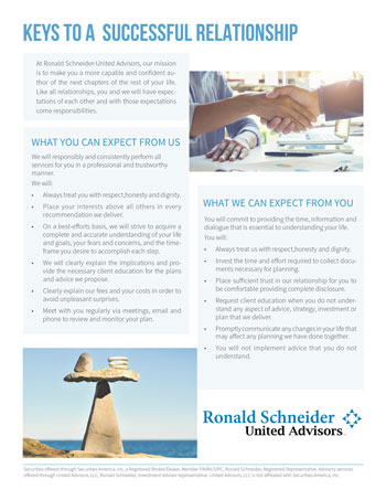 Ronald Schneider Sales Sheet