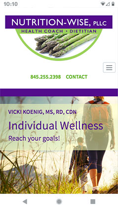 Nutrition Wise Mobile Website
