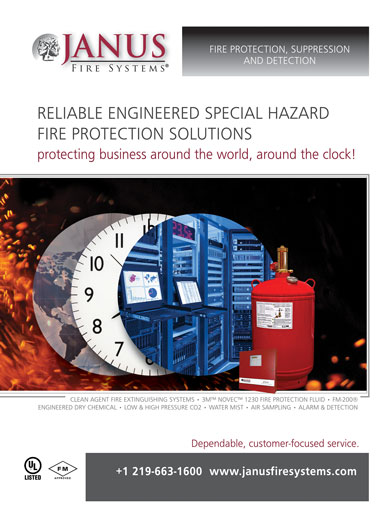 Janus Fire Systems International Fire Protection Magazine Ad