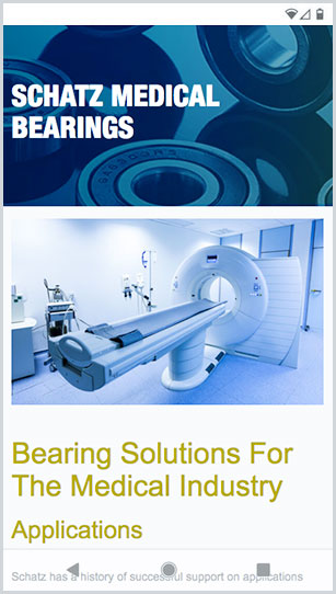 Mobile Website: Medical Bearings